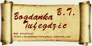 Bogdanka Tufegdžić vizit kartica